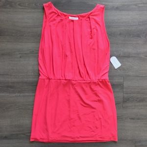 Jessica Simpson Women's Size 14 Diva Pink Blouson Pencil Sleeveless Dress NWT